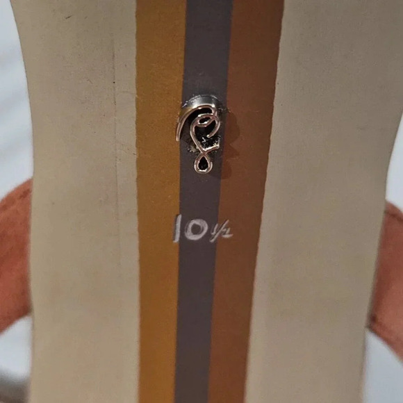 NEW Sam Edelman Kia Heel Womens 10.5 Terracotta Pink Suede Strappy Sandal Aztec - Picture 12 of 13